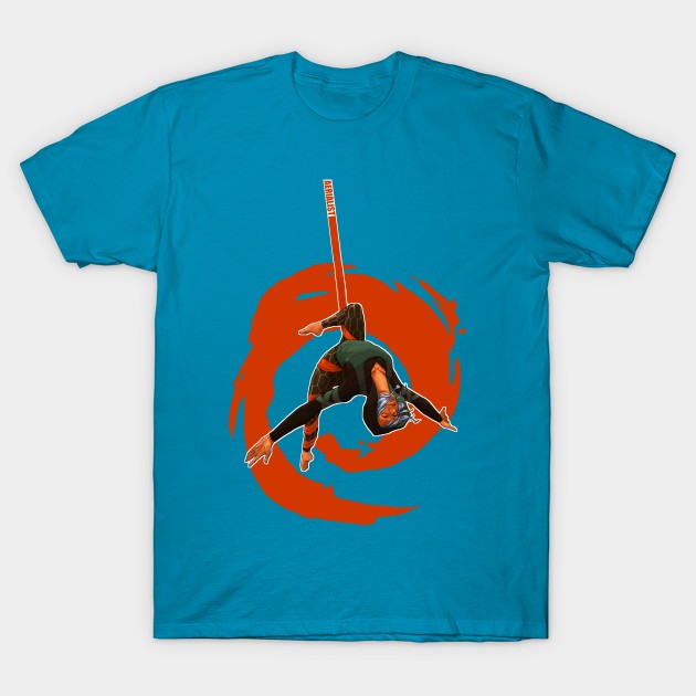 Aerialist, Orange Impact T-Shirt by paintedmonk